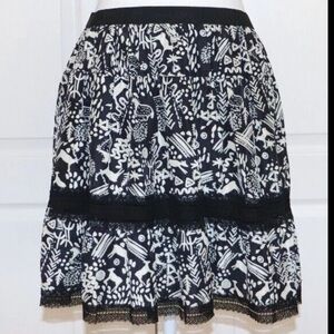 Sea New York Black and White Bubble Skirt Knee-Length